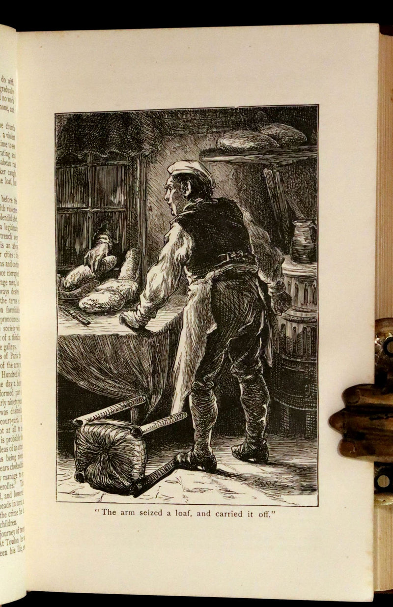 1890 Rare Victorian Book - Les Miserables by Victor Hugo. Illustrated.