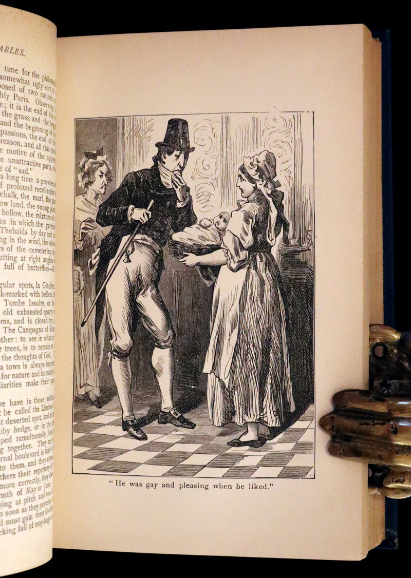 1890 Rare Victorian Book - Les Miserables by Victor Hugo. Illustrated.