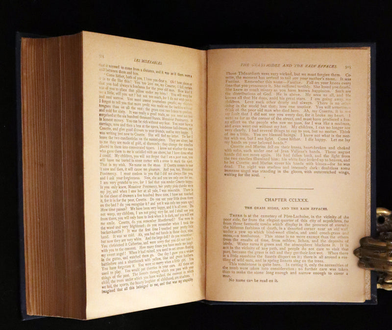 1890 Rare Victorian Book - Les Miserables by Victor Hugo. Illustrated.