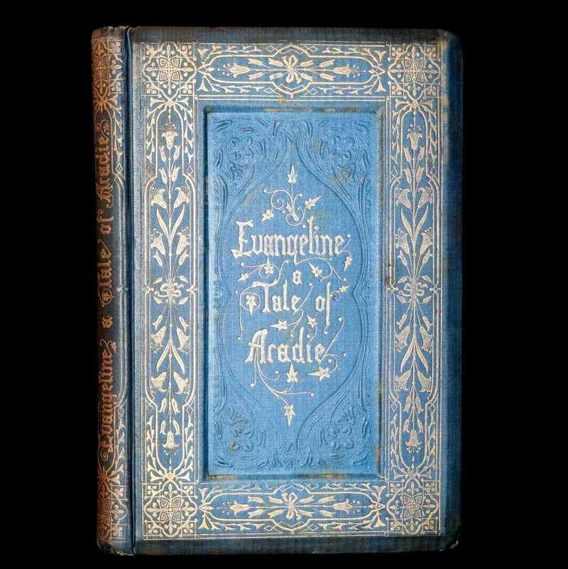 1852 Rare Victorian Book - Evangeline, A Tale of Acadie by Henry Wadsworth Longfellow. Illustrated.