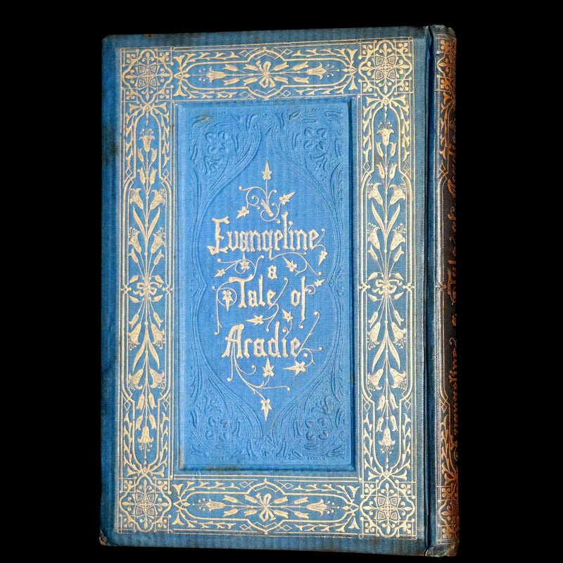 1852 Rare Victorian Book - Evangeline, A Tale of Acadie by Henry Wadsworth Longfellow. Illustrated.