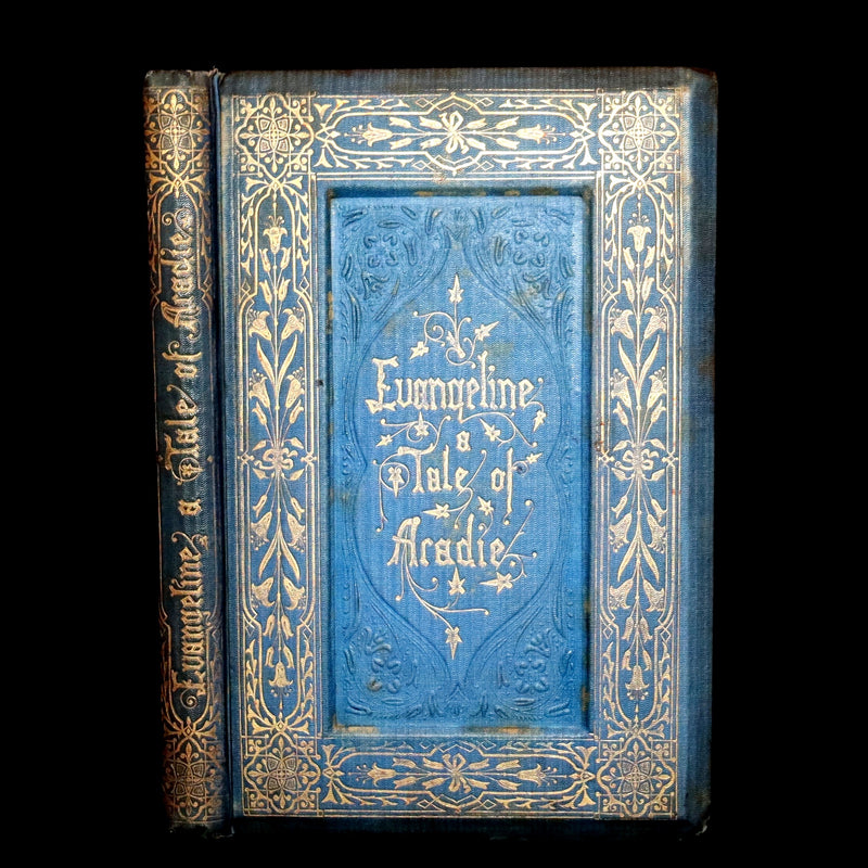 1852 Rare Victorian Book - Evangeline, A Tale of Acadie by Henry Wadsworth Longfellow. Illustrated.