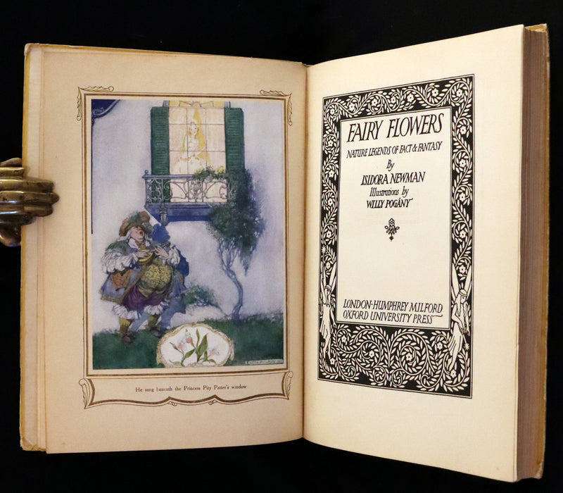 1926 Rare Book - Fairy Flowers, Nature Legends of Fact and Fantasy by Isidora Newman Illustrated by Willy Pogany.