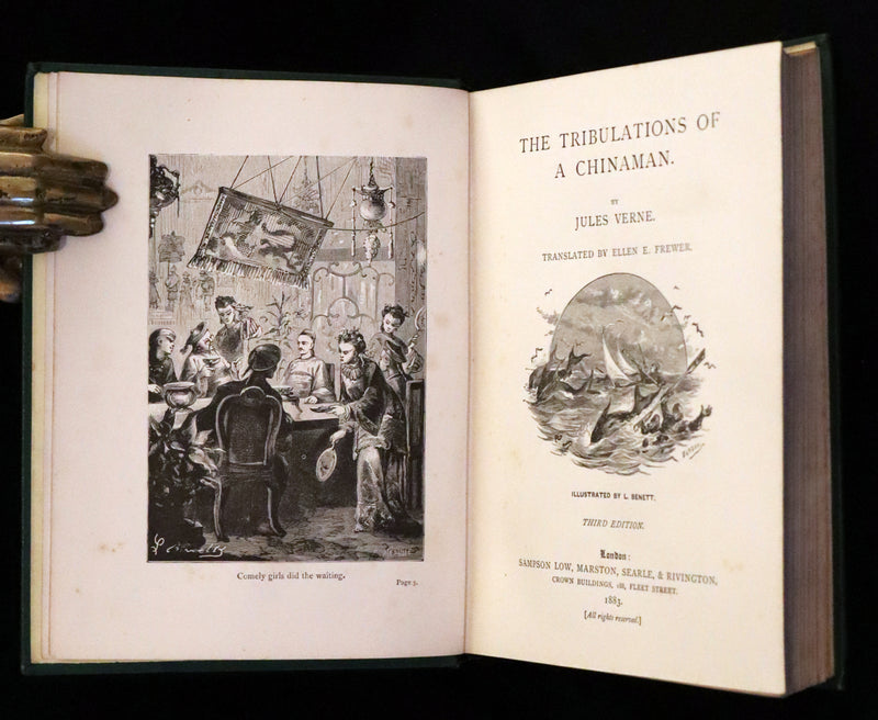 1883 Rare Third Edition - Jules Verne, The Tribulations of a Chinaman. Illustrated.
