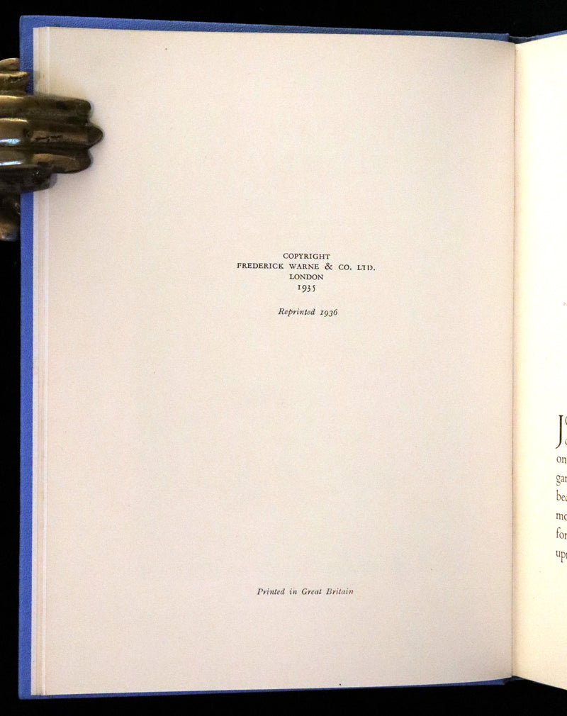 1936 Scarce Edition in Dust Jacket -  Joan in Flowerland written and illustrated by Margaret W. Tarrant.
