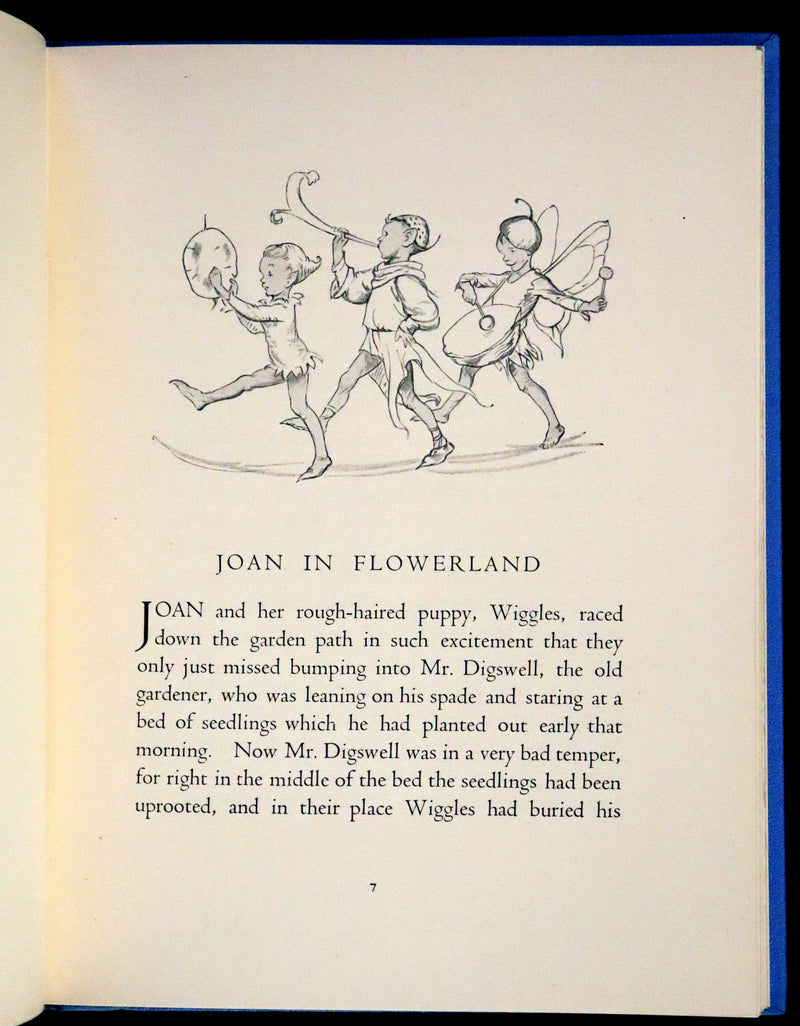 1936 Scarce Edition in Dust Jacket -  Joan in Flowerland written and illustrated by Margaret W. Tarrant.
