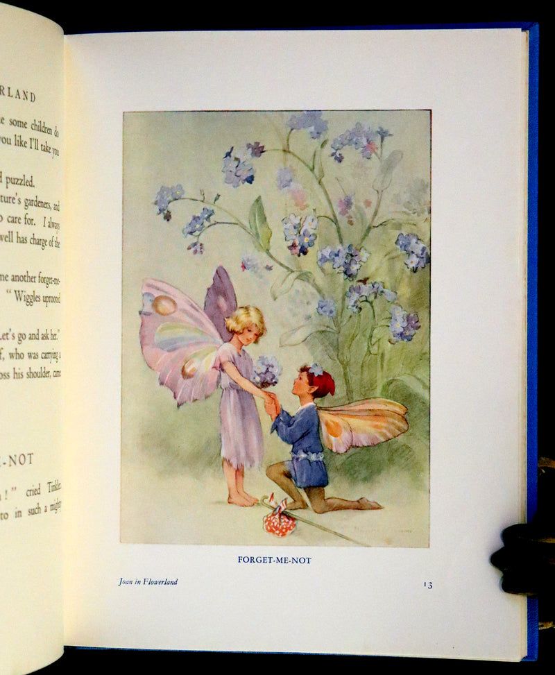 1936 Scarce Edition in Dust Jacket -  Joan in Flowerland written and illustrated by Margaret W. Tarrant.
