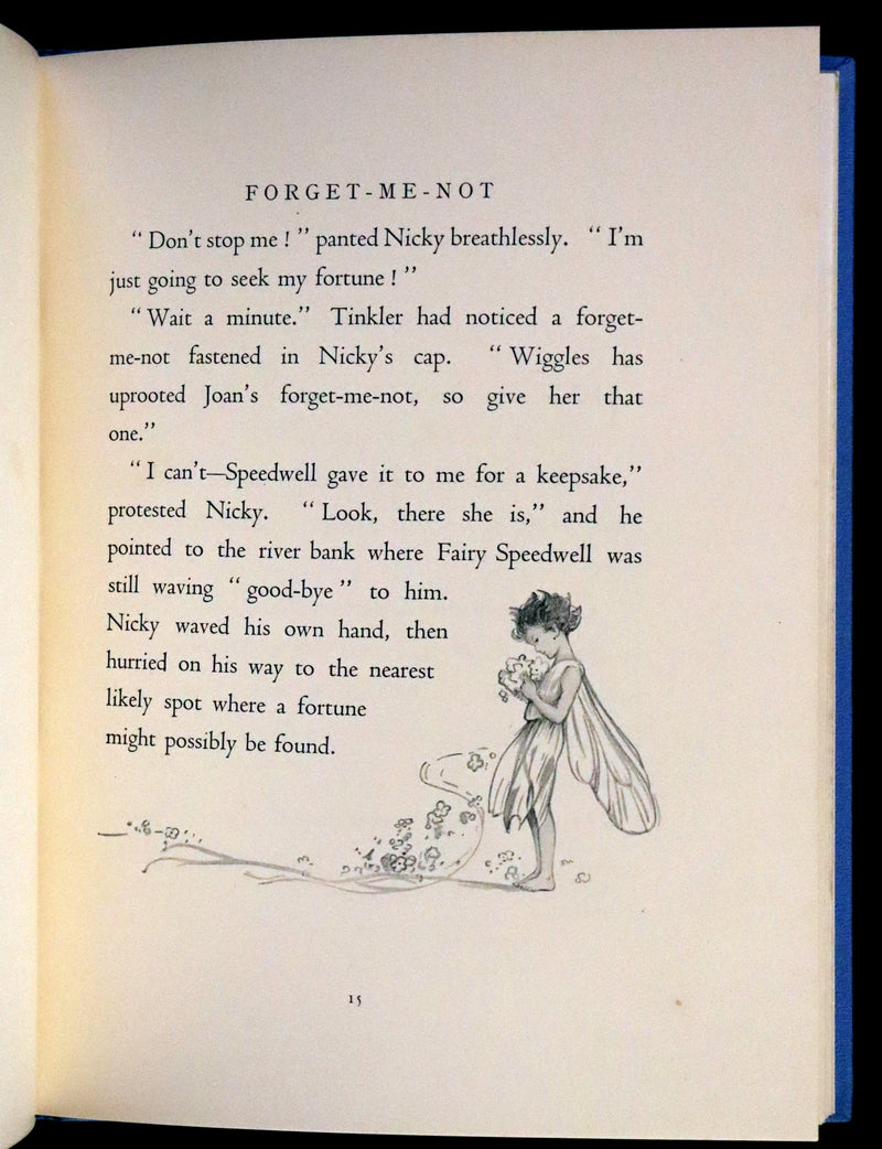 1936 Scarce Edition in Dust Jacket -  Joan in Flowerland written and illustrated by Margaret W. Tarrant.