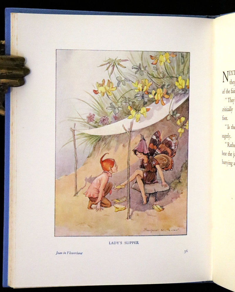 1936 Scarce Edition in Dust Jacket -  Joan in Flowerland written and illustrated by Margaret W. Tarrant.
