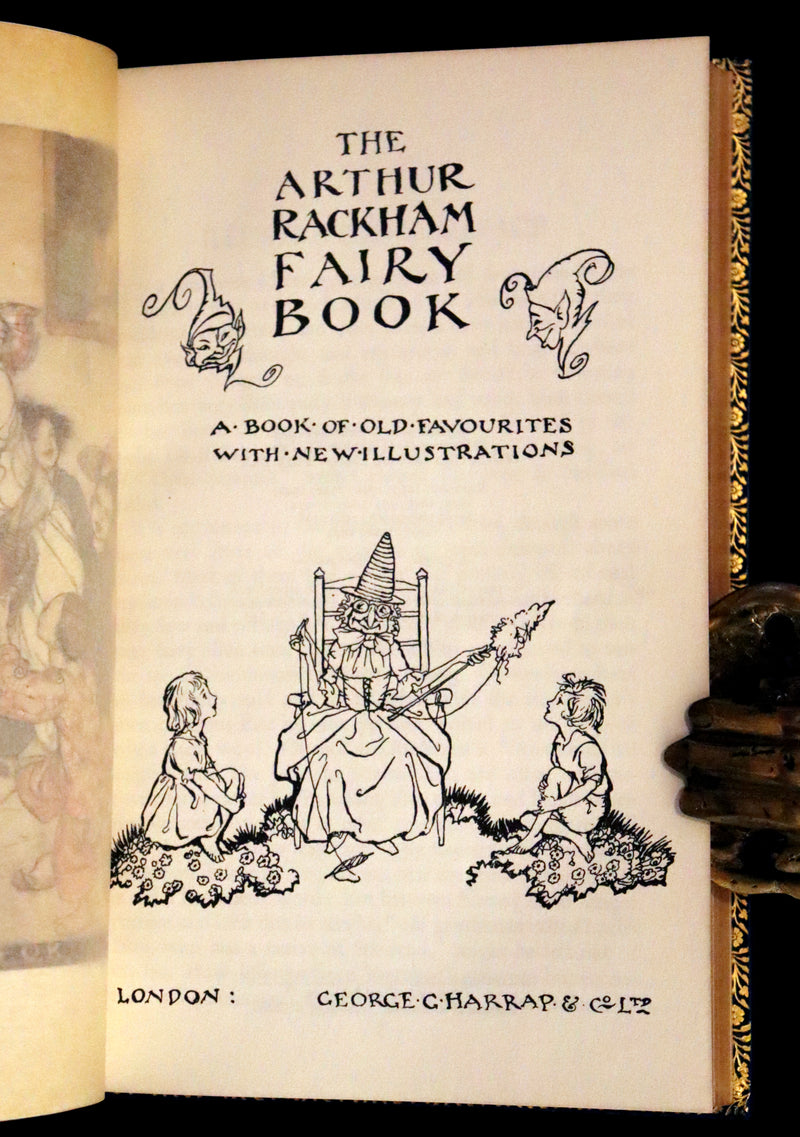 1973 Rare Book bound by Bayntun - The Arthur Rackham Fairy Book, Old Favourites with New Illustrations.