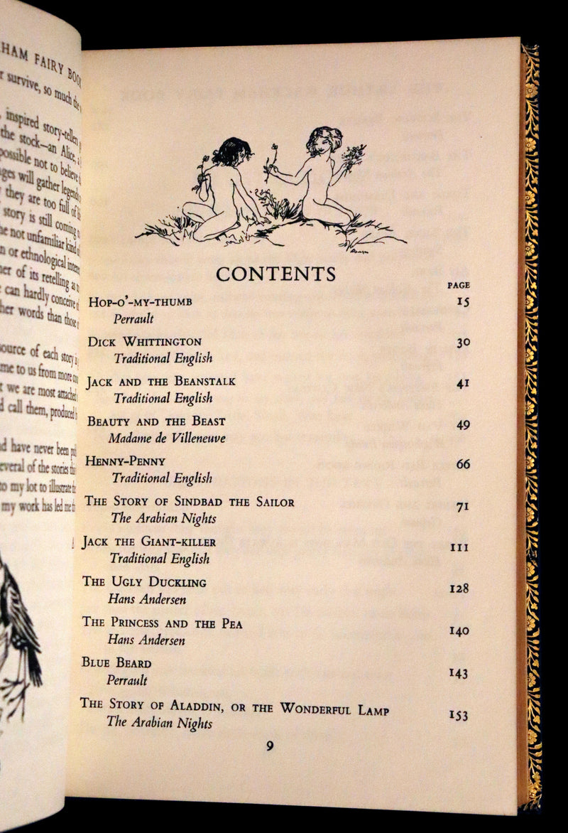 1973 Rare Book bound by Bayntun - The Arthur Rackham Fairy Book, Old Favourites with New Illustrations.