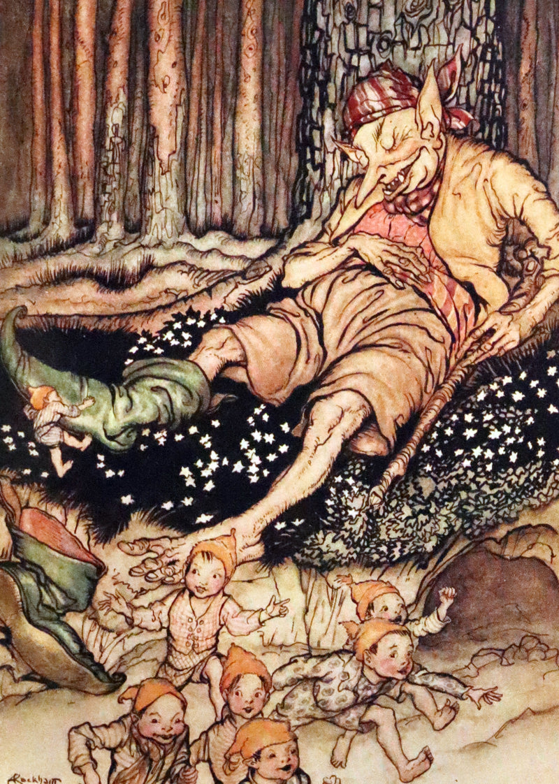 1973 Rare Book bound by Bayntun - The Arthur Rackham Fairy Book, Old Favourites with New Illustrations.