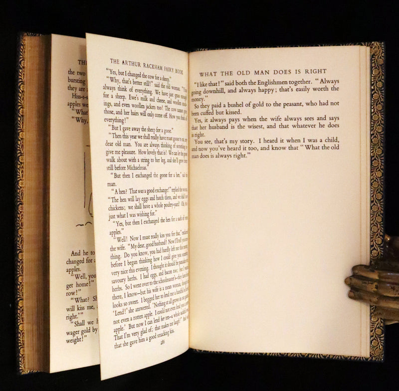 1973 Rare Book bound by Bayntun - The Arthur Rackham Fairy Book, Old Favourites with New Illustrations.