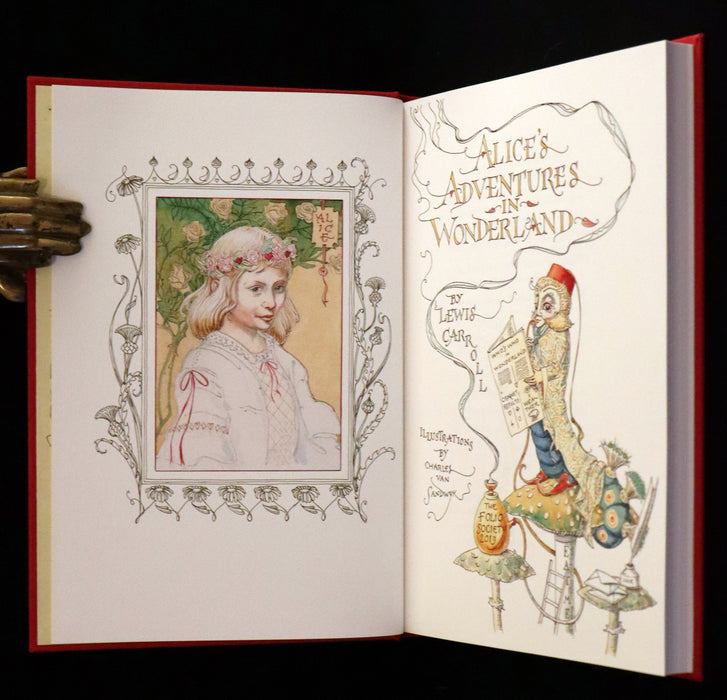 2019 Rare Signed First trade Edition - Alice's Adventures in Wonderland illustrated by Charles van Sandwyk.