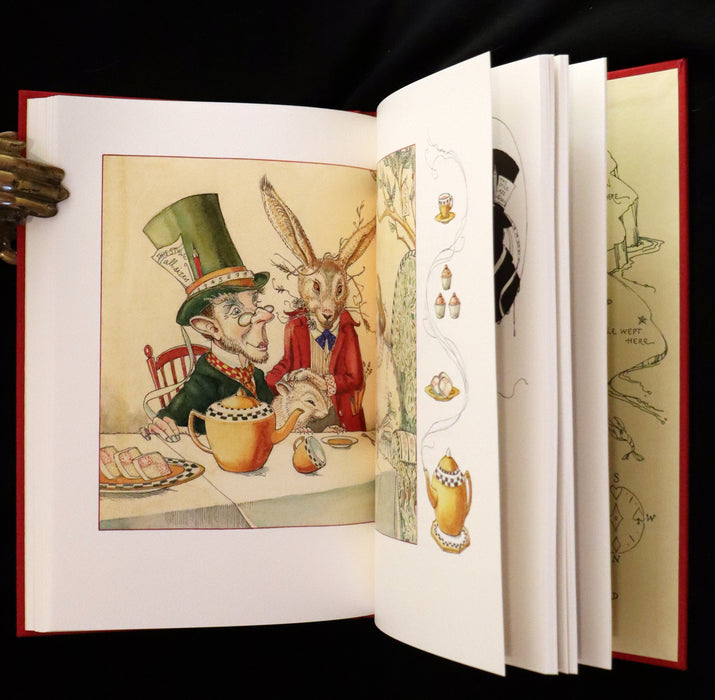 2019 Rare Signed First trade Edition - Alice's Adventures in Wonderland illustrated by Charles van Sandwyk.