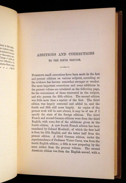 1889 Rare Book set - The Origin of Species, Natural Selection in the Struggle for Life by Charles Darwin.