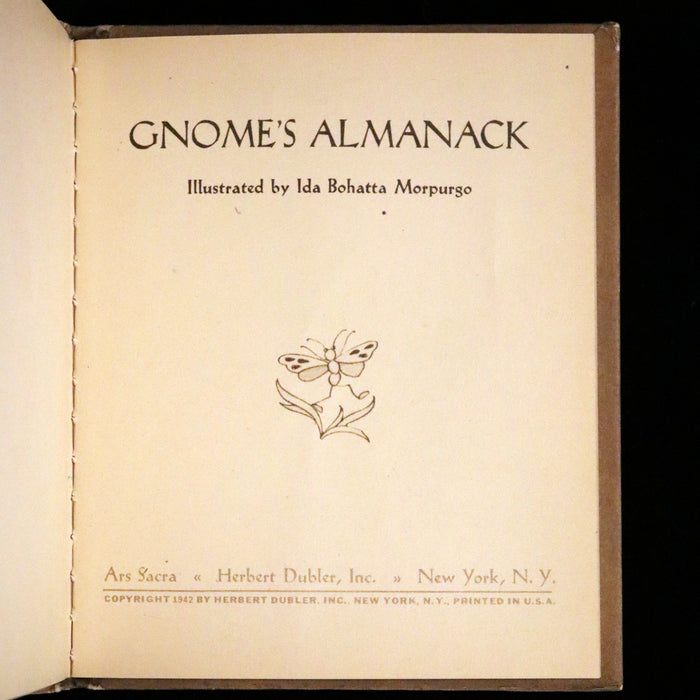 1942 Rare First US Edition - The Gnome's Almanack by Ida Bohatta translated by June Head.