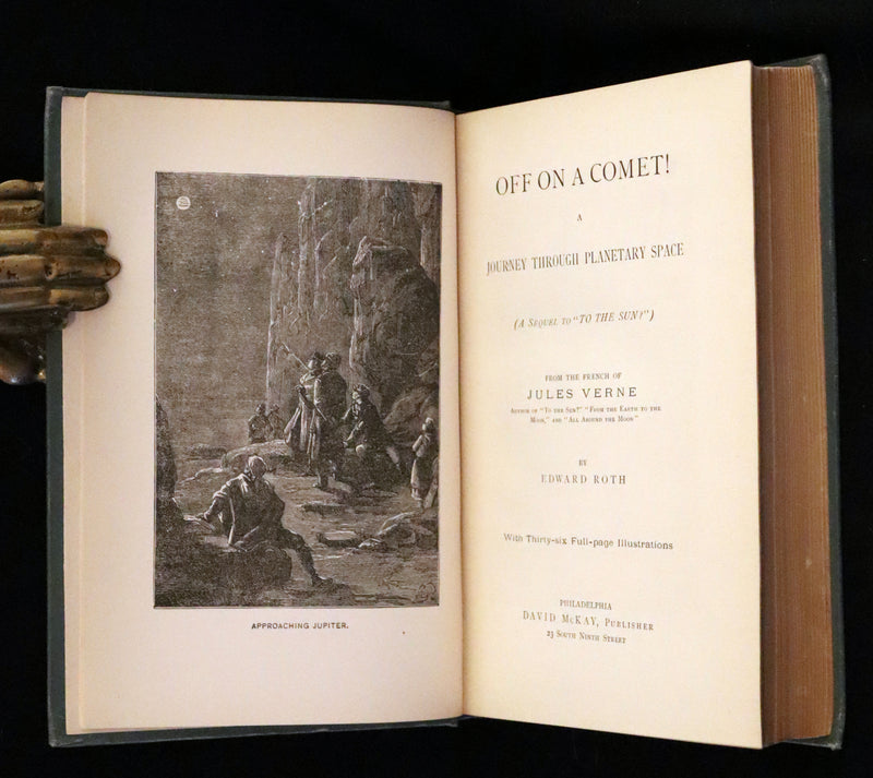1890 Rare Book - Jules Verne, Off on a Comet! A Journey through Planetary Space.