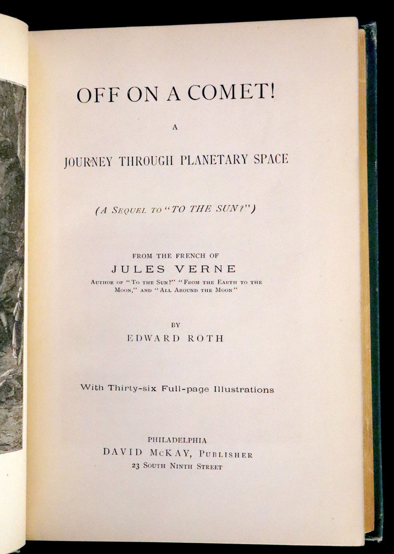 1890 Rare Book - Jules Verne, Off on a Comet! A Journey through Planetary Space.