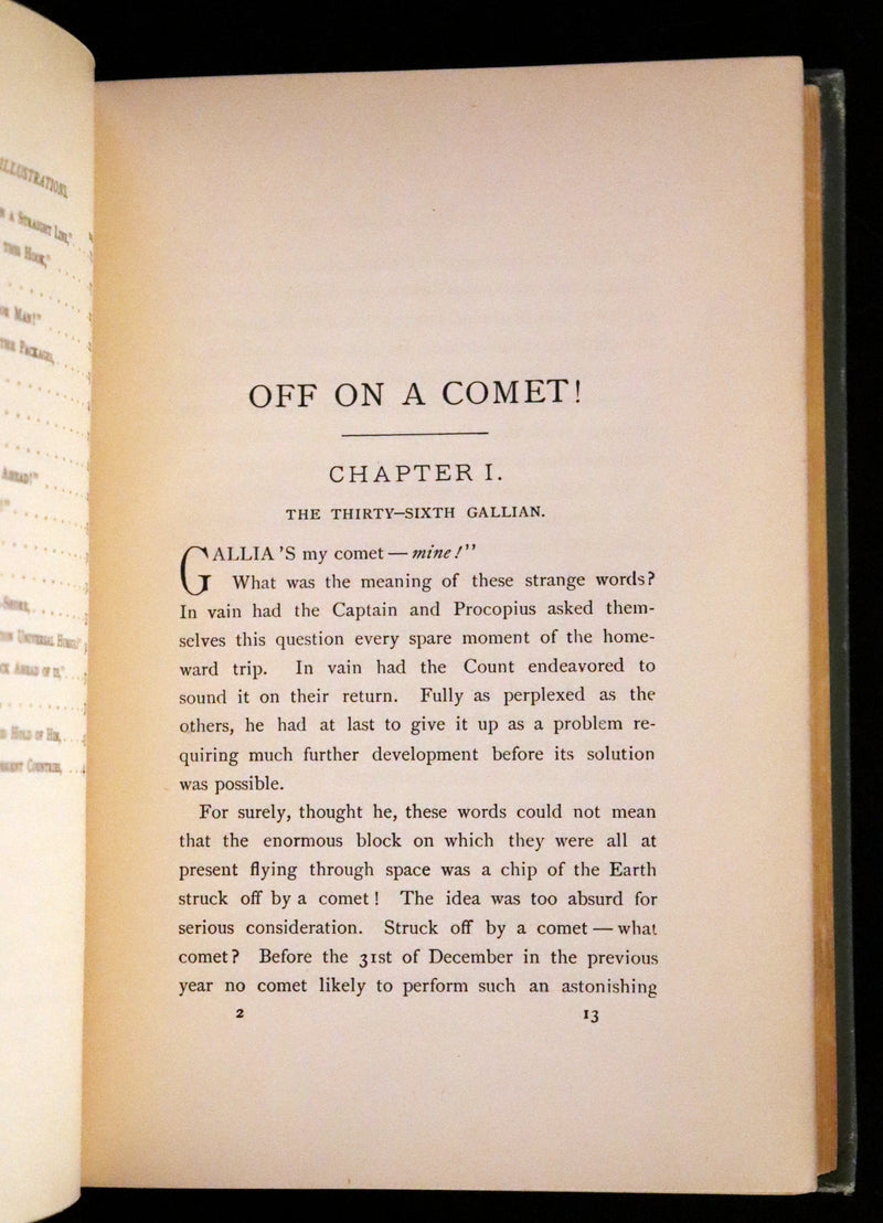1890 Rare Book - Jules Verne, Off on a Comet! A Journey through Planetary Space.