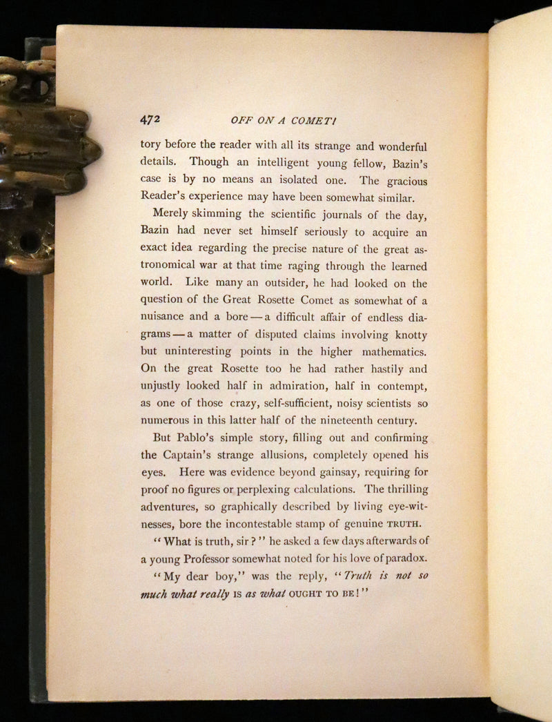 1890 Rare Book - Jules Verne, Off on a Comet! A Journey through Planetary Space.