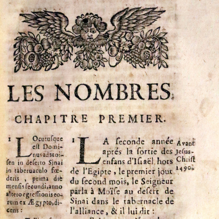 1686 Rare Latin French Bible - The Book of Numbers,  Les Nombres by Le Maistre de Sacy