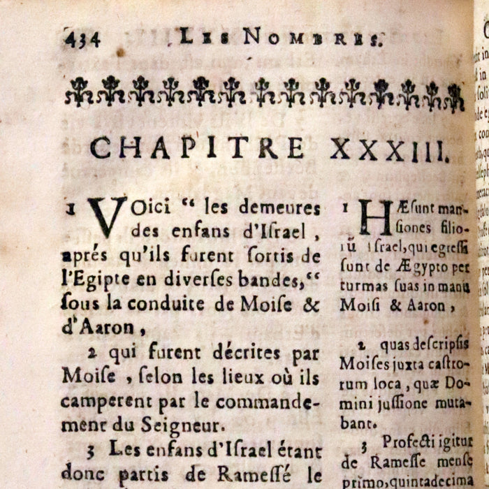 1686 Rare Latin French Bible - The Book of Numbers,  Les Nombres by Le Maistre de Sacy