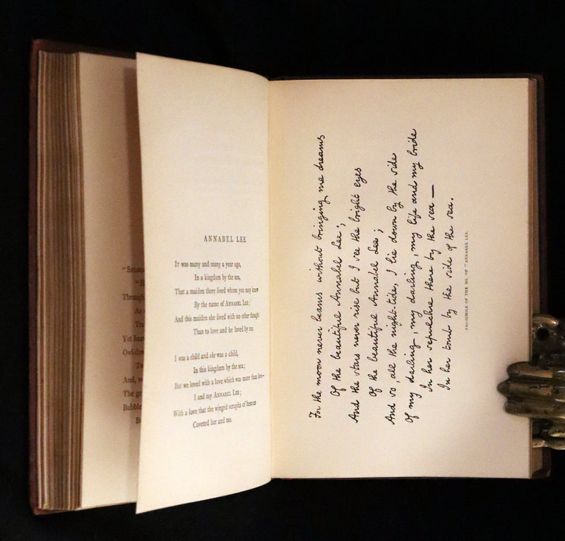 1875 Rare Victorian Edition - Complete Poems by Edgar Allan POE (The Raven, Lenore, Ulalume, ...).