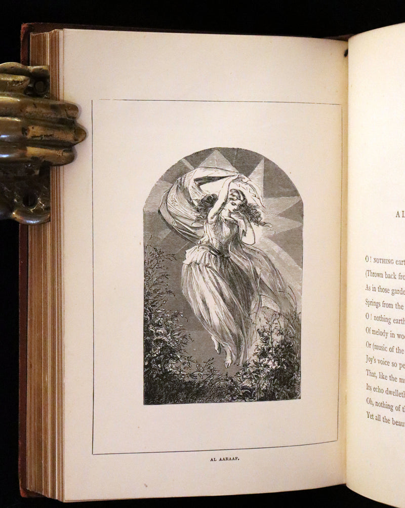 1875 Rare Victorian Edition - Complete Poems by Edgar Allan POE (The Raven, Lenore, Ulalume, ...).