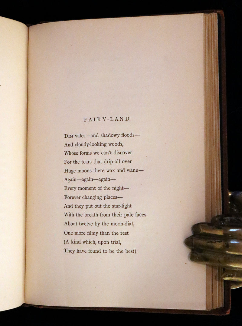 1875 Rare Victorian Edition - Complete Poems by Edgar Allan POE (The Raven, Lenore, Ulalume, ...).