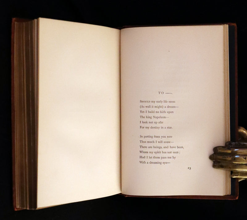 1875 Rare Victorian Edition - Complete Poems by Edgar Allan POE (The Raven, Lenore, Ulalume, ...).