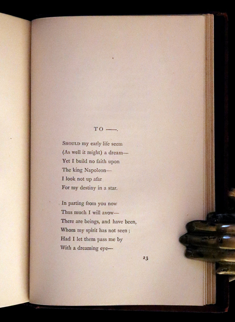 1875 Rare Victorian Edition - Complete Poems by Edgar Allan POE (The Raven, Lenore, Ulalume, ...).