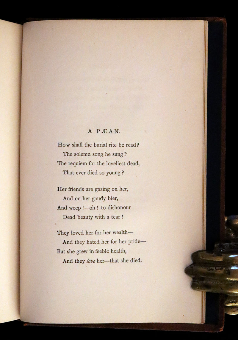 1875 Rare Victorian Edition - Complete Poems by Edgar Allan POE (The Raven, Lenore, Ulalume, ...).