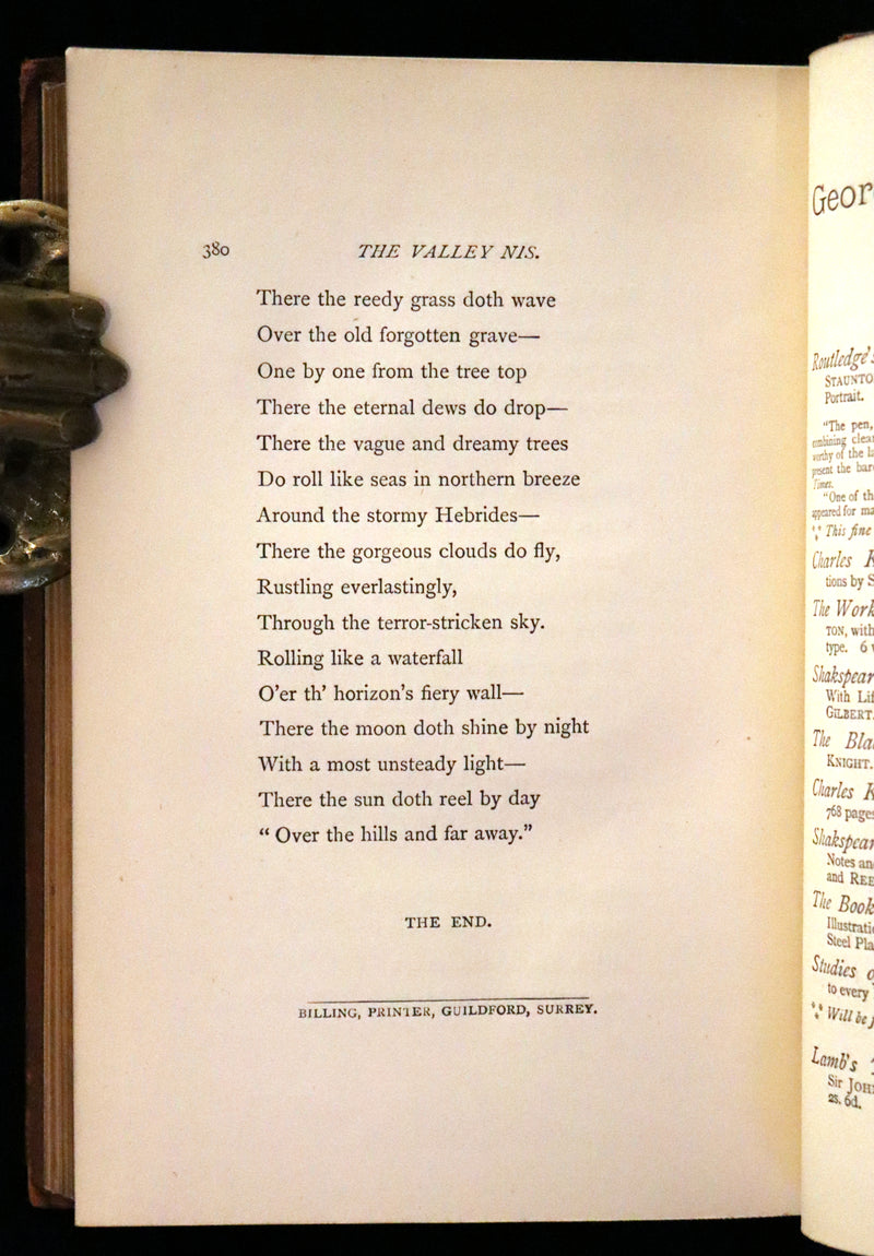 1875 Rare Victorian Edition - Complete Poems by Edgar Allan POE (The Raven, Lenore, Ulalume, ...).