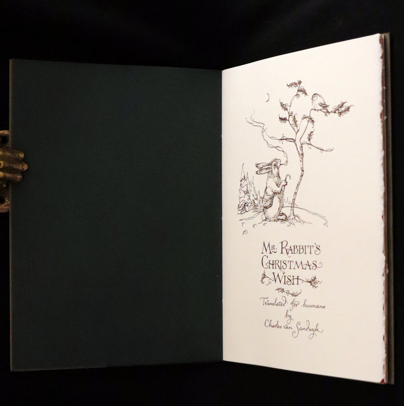 2007 Rare Book - Mr. Rabbit's Christmas Wish Translated for Humans by Charles van Sandwyk.