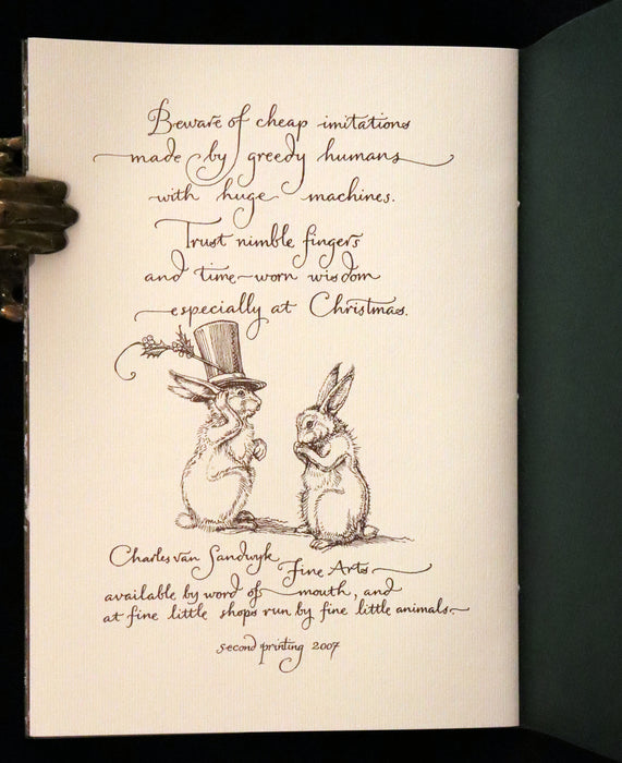 2007 Rare Book - Mr. Rabbit's Christmas Wish Translated for Humans by Charles van Sandwyk.