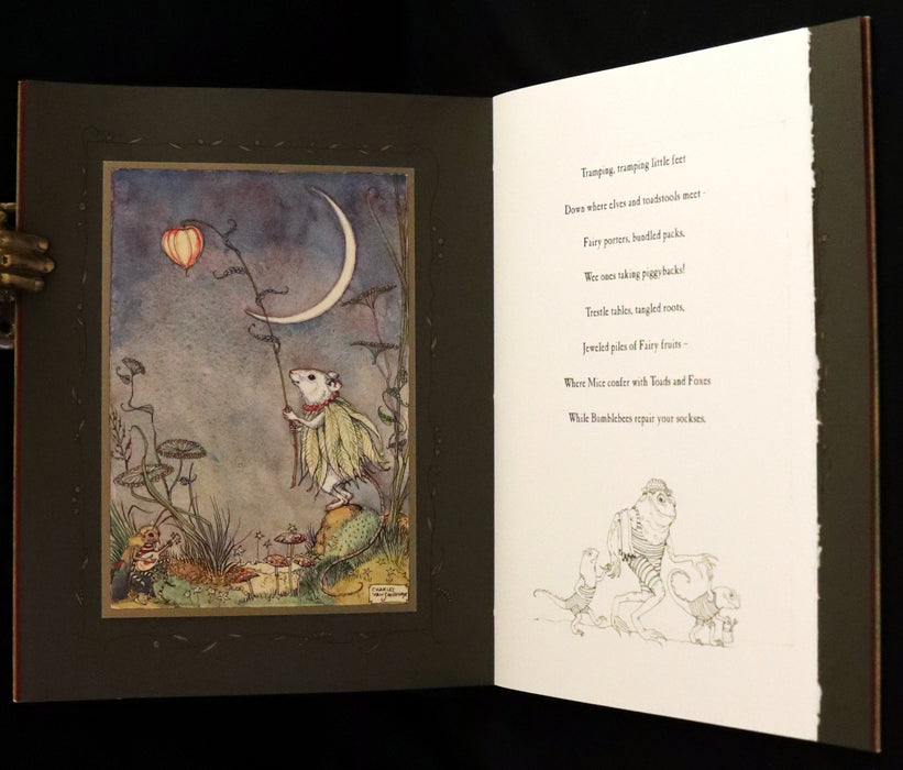 2009 Scarce Signed First Edition - The Fairy Market by Charles van Sandwyk dedicated to Arthur Rackham.