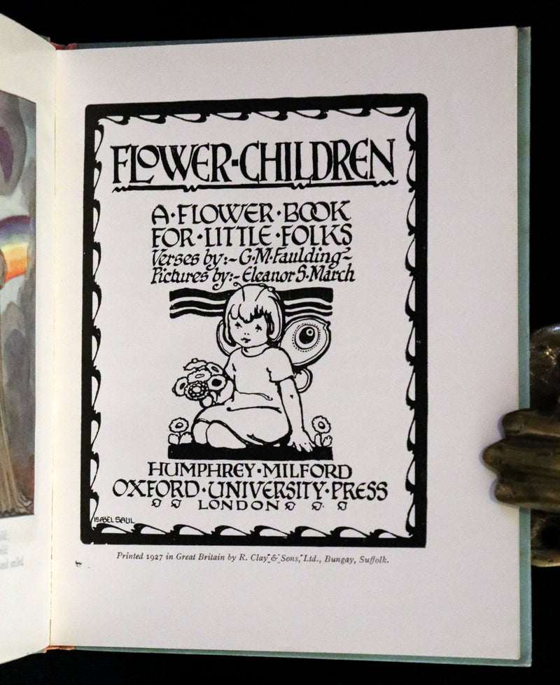 1927 Rare First Edition - Flower-Children, A Flower Book illustrated by Eleanor S. March.