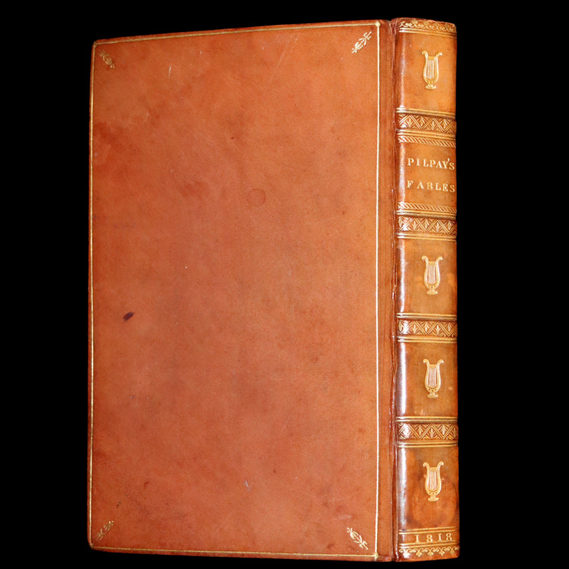 1818 Rare book in a beautiful binding - The Fables of Pilpay from ancient Indian and Persian wisdom. Illustrated.
