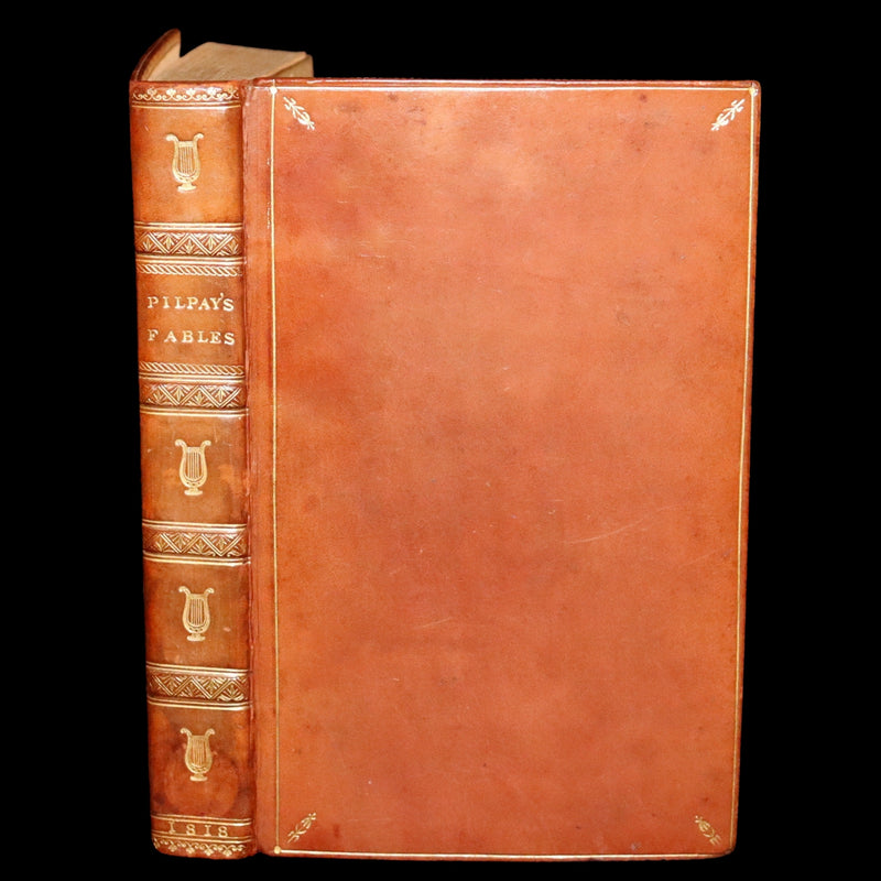1818 Rare book in a beautiful binding - The Fables of Pilpay from ancient Indian and Persian wisdom. Illustrated.