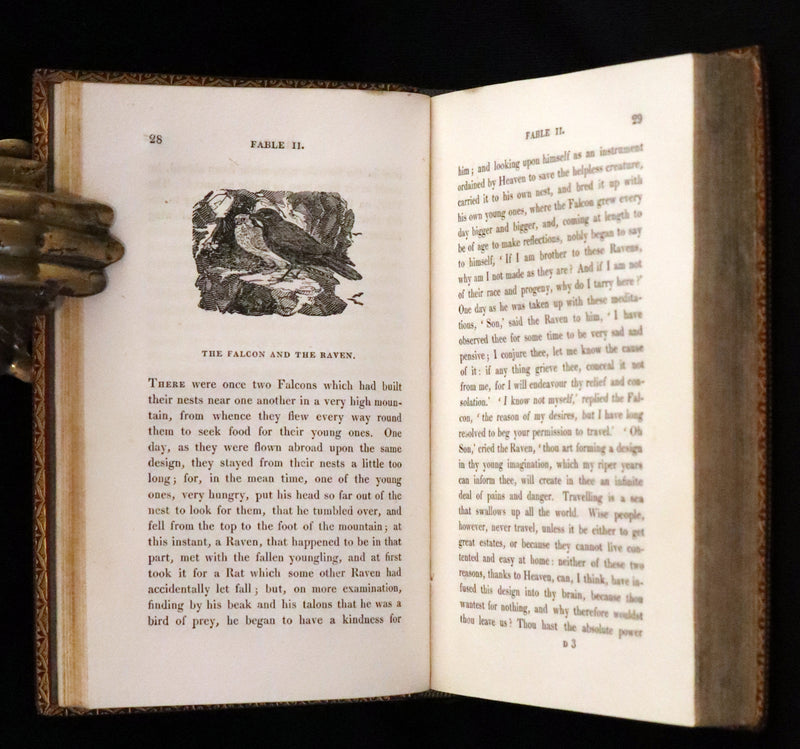 1818 Rare book in a beautiful binding - The Fables of Pilpay from ancient Indian and Persian wisdom. Illustrated.