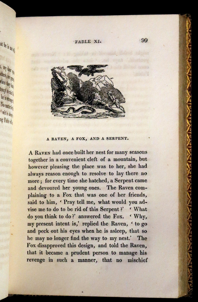 1818 Rare book in a beautiful binding - The Fables of Pilpay from ancient Indian and Persian wisdom. Illustrated.