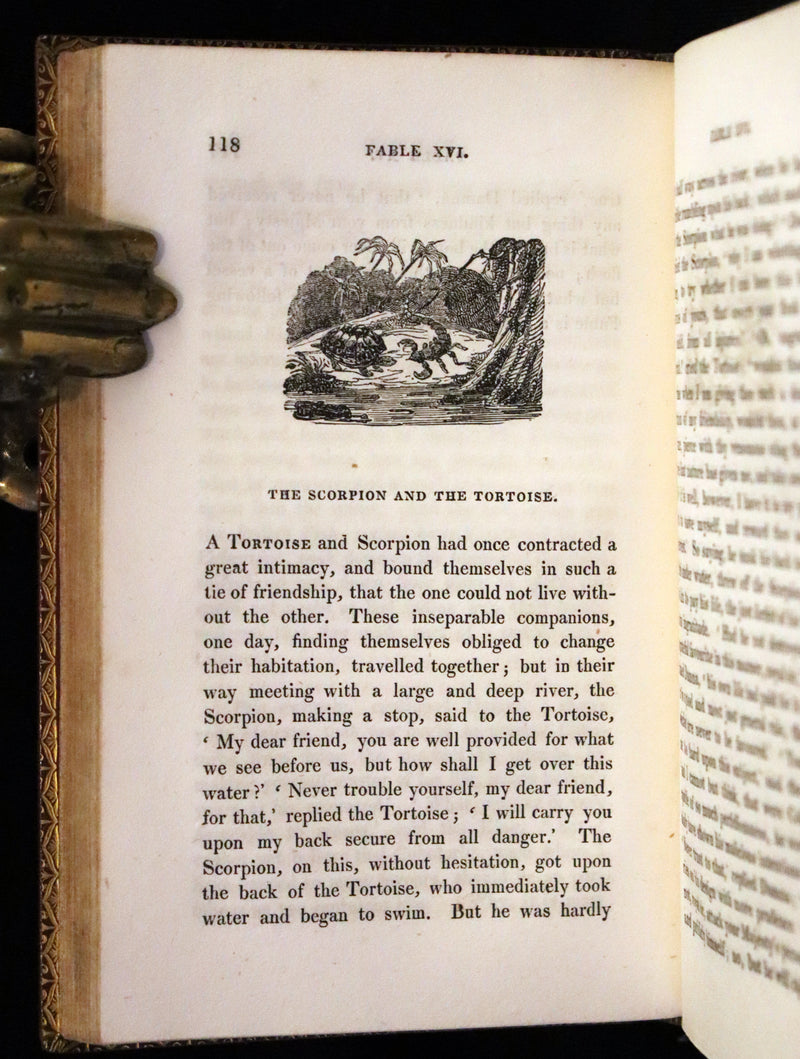 1818 Rare book in a beautiful binding - The Fables of Pilpay from ancient Indian and Persian wisdom. Illustrated.