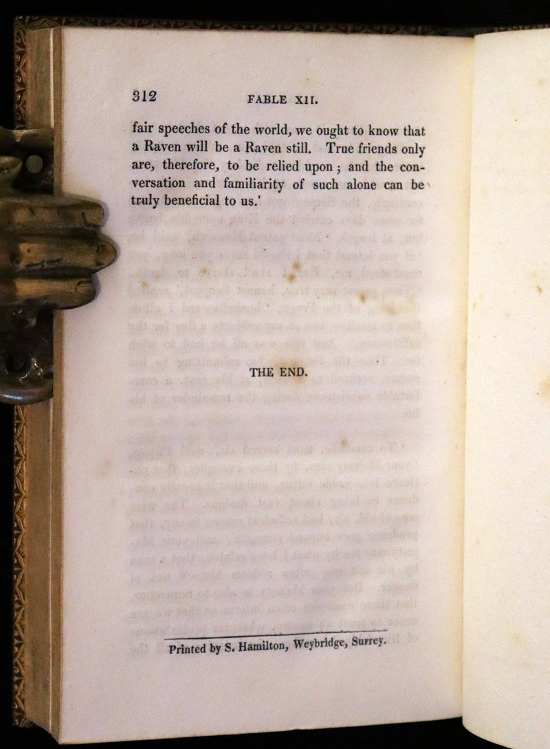 1818 Rare book in a beautiful binding - The Fables of Pilpay from ancient Indian and Persian wisdom. Illustrated.