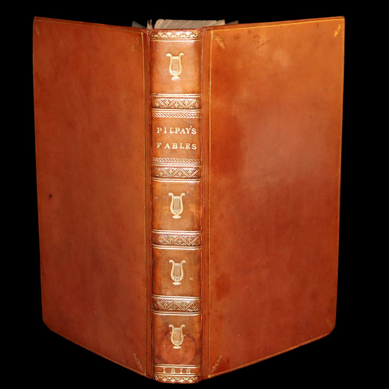 1818 Rare book in a beautiful binding - The Fables of Pilpay from ancient Indian and Persian wisdom. Illustrated.
