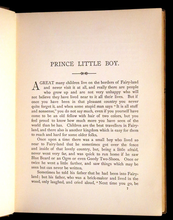 1899 Scarce Book - Prince Little Boy & Other Tales Out of Fairy-Land by Silas Weir Mitchell.