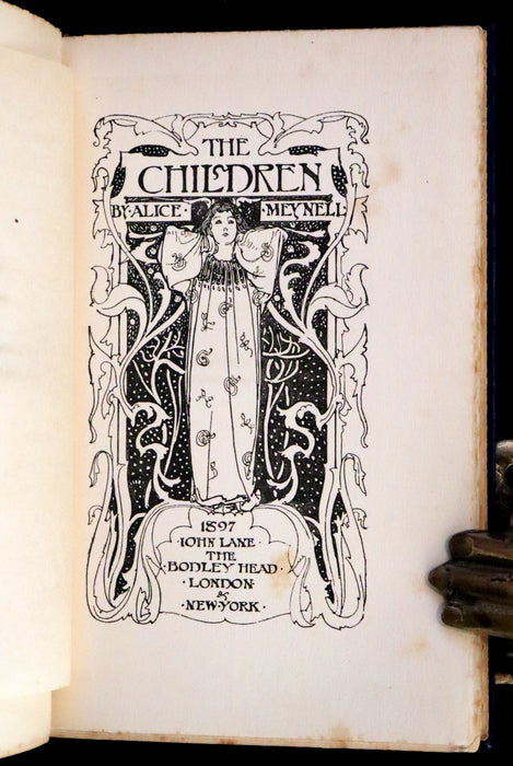 1897 Rare First Edition - The Children by Alice Meynell.