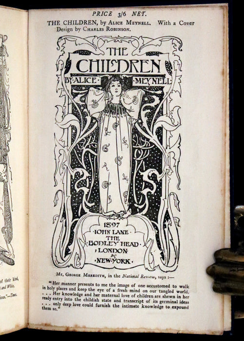 1897 Rare First Edition - The Children by Alice Meynell.