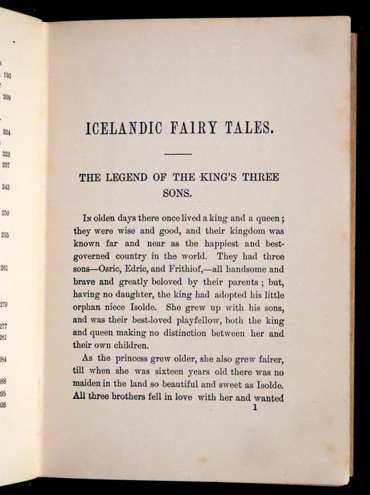 1900 Scarce Edition - Icelandic Fairy Tales Translated by Mrs. A.W. Hall and Illustrated by E.A. Mason.