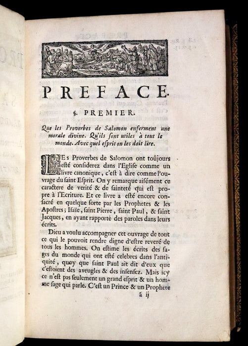 1681 Rare Latin French Book Bible - The Book of Proverbs - Les Proverbes de Salomon.